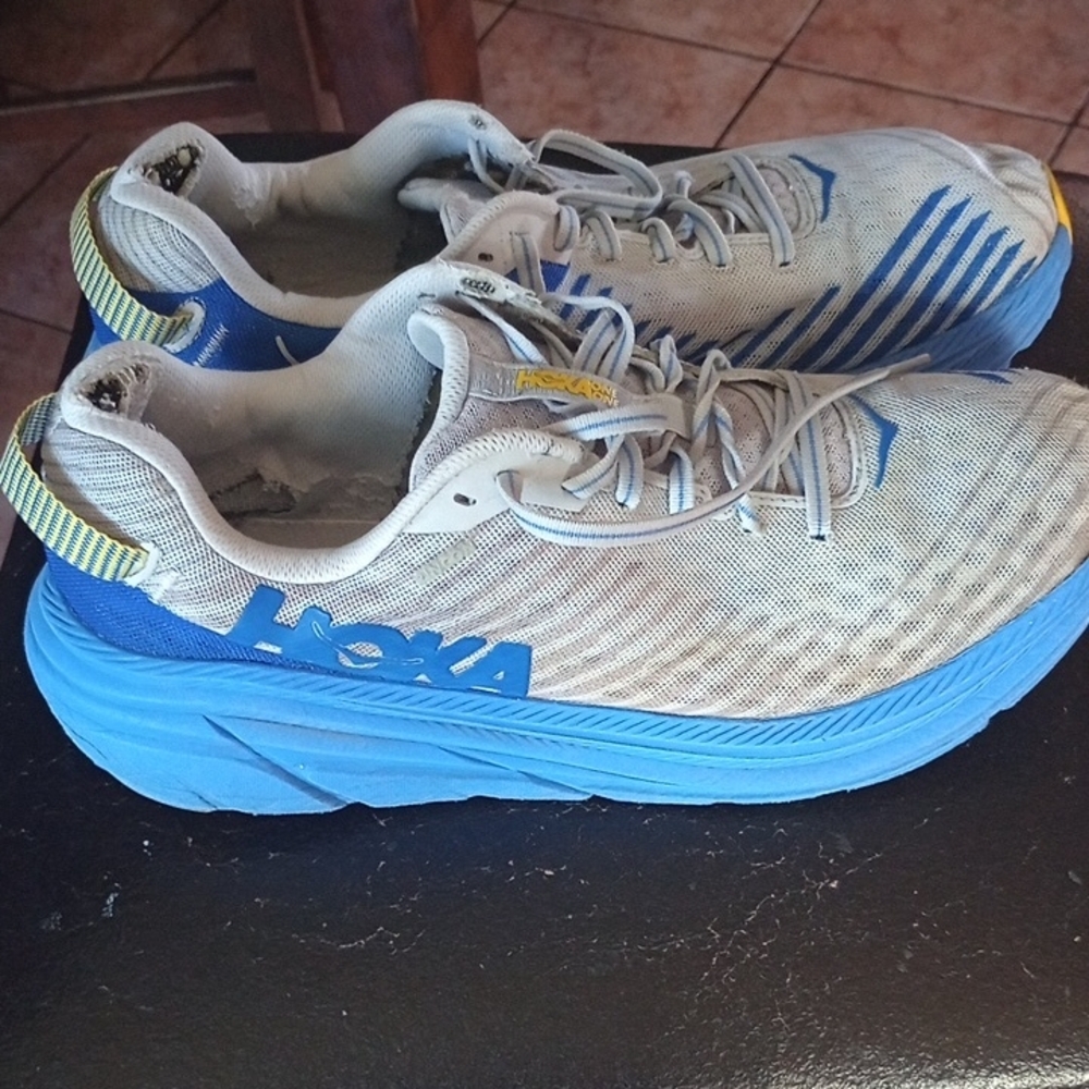 Hoka Blue and White Athletic Sneakers 10.5